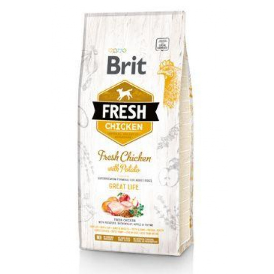 Brit Fresh Dog Chicken & Potato Adult Great Life 12kg Brit Fresh Dog Chicken & Potato Adult Great Life 12kg