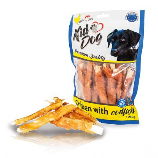 KIDDOG kuracie mäso na plátku z tresky 250 g