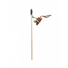 Hračka DUVO + tyč na hranie s pletenou myšou hnedá  40x11,5x2,5cm