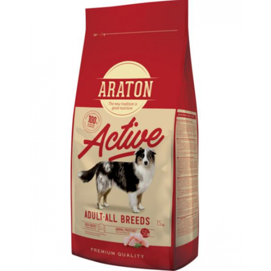 ARATON dog adult active all breed hydina 15+1 kg