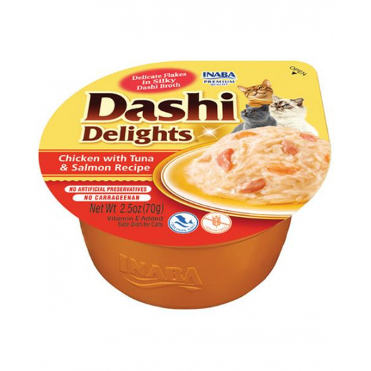 Inaba Dashi Delights cat Kura s tuniakom a lososom 6 x 70 g vanička Inaba Dashi Delights cat Kura s tuniakom a lososom 6 x 70 g vanička