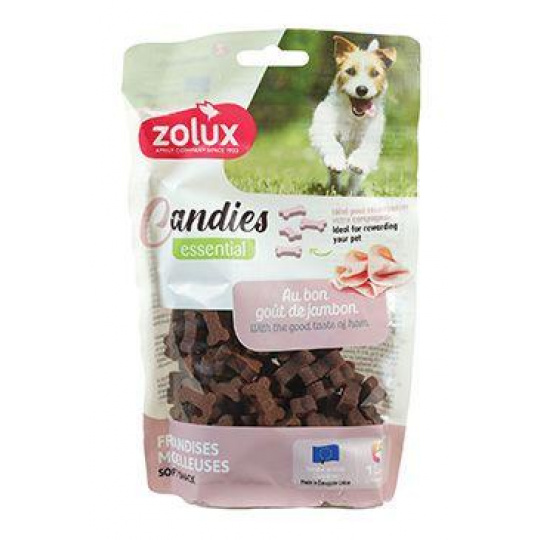 Pochúťka pes CANDIES kostičky šunkové 150g Zolux