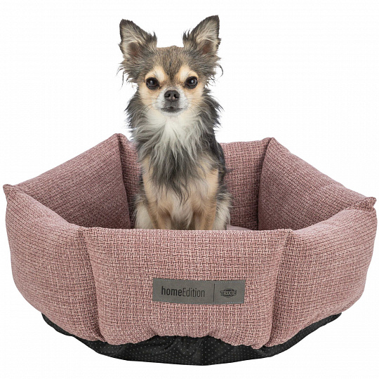 VIVIANA okrúhly zamatový pelech, ø 50 cm, antická ružová