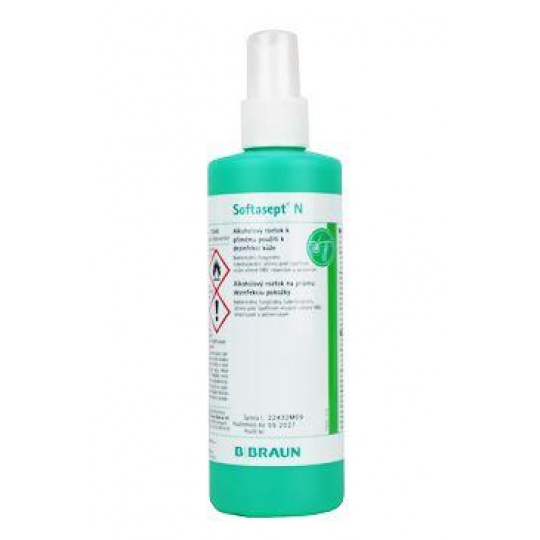 Softasept N Bezfarebná dezinfekcia kože, slizníc, rán 250ml Softasept N Bezfarebná dezinfekcia kože, slizníc, rán 250ml