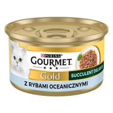 PURINA Gourmet Gold Succulent Delights Ocean fish - mokré krmivo pro kočky - 85g