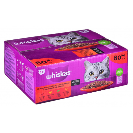 WHISKAS Klasický výber v šťave  80x85 g