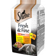 SHEBA Fresh&Fine Chicken, Turkey - mokré krmivo pro kočky - 6 x 50 g