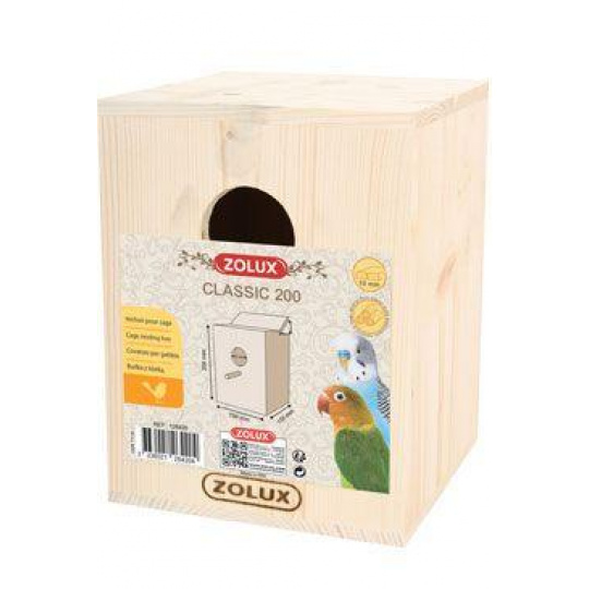 Búdka hniezdiaca CLASSIC 200 pre vtáky, drevená Zolux Búdka hniezdiaca CLASSIC 200 pre vtáky, drevená Zolux