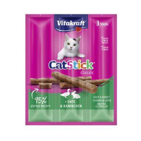 Vitakraft Cat poch. Stick Classic králik+kačica 3x6g Vitakraft Cat poch. Stick Classic králik+kačica 3x6g