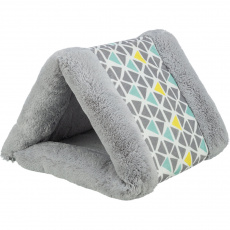 Plyšový stan/jaskynka SUNNY pre králiky, morčatá, 44 x 33 x 40 cm, sivá Plyšový stan/jaskynka SUNNY pre králiky, morčatá, 44 x 33 x 40 cm, sivá