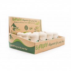 PetBuddy display 12 ks bambusových zásobníkov so sáčkami na exkrementy, 1 rolka/15 ks PetBuddy display 12 ks bambusových zásobníkov so sáčkami na exkrementy, 1 rolka/15 ks