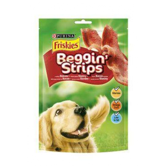 Friskies pochoutka pes Snack Beggin Strips Bacon 120g