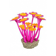 Akváriová dekorácia FLOWERS 2 fialová/oranžová Zolux
