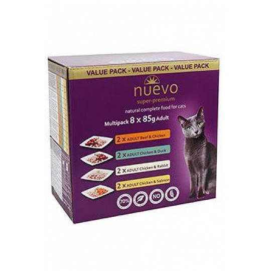 Nuevo mačka kapsička Adult Multipack 8x85g Nuevo mačka kapsička Adult Multipack 8x85g