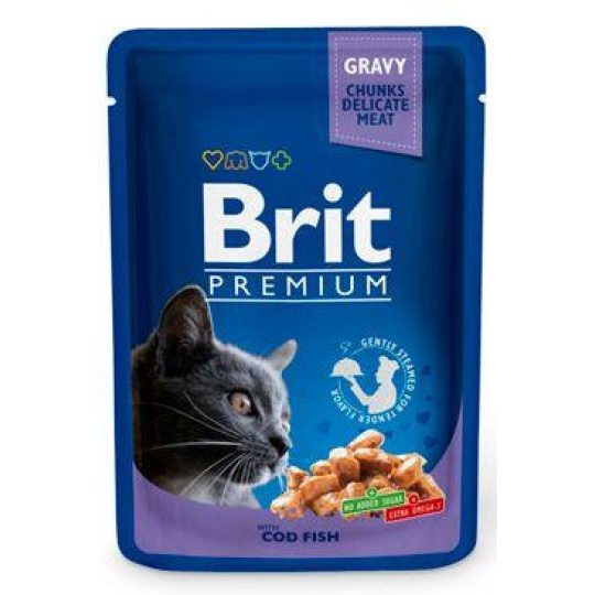 Brit Premium Cat kapsička s treskou 100g Brit Premium Cat kapsička s treskou 100g