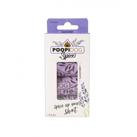 Vrecká DUVO+ na zber psích výkalov s potlačou a vôňou levandule, bal.4 ks roliek Vrecká DUVO+ na zber psích výkalov s potlačou a vôňou levandule, bal.4 ks roliek