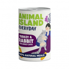 ANIMAL ISLAND Everyday Turkey and rabbit - mokré krmivo pro kočky - 400g