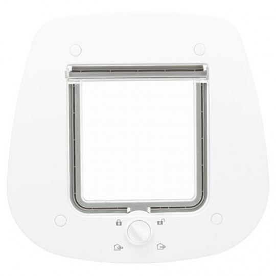 Priechodné dvierka pre mačku, 4-cestné, pre sklenené dvere, 27x26cm, biele Priechodné dvierka pre mačku, 4-cestné, pre sklenené dvere, 27x26cm, biele