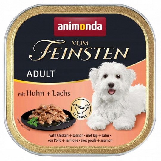 Animonda Vom Feinsten dog ADULT kura a losos v omáčke bal. 11 x 150 g Animonda Vom Feinsten dog ADULT kura a losos v omáčke bal. 11 x 150 g