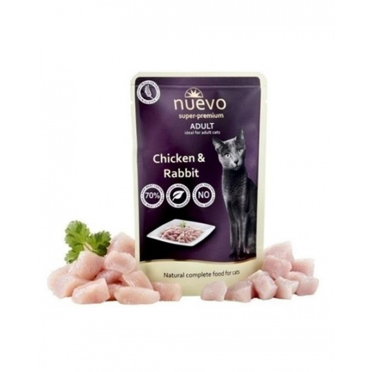 NUEVO cat Adult Chicken & Rabbit bal. 16 x 85 g kapsičky NUEVO cat Adult Chicken & Rabbit bal. 16 x 85 g kapsičky