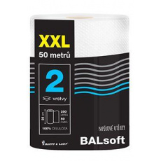 Utierky viacúčelové papierové Balsoft XXL rolka 50m