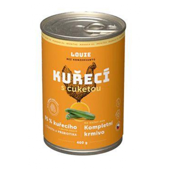 Louie Dog konz. Kuracie s cuketou a prebiotikami 400g