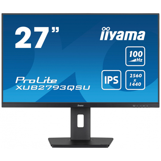 iiyama ProLite XUB2793QSU-B6 LED display 68,6 cm (27") 2560 x 1440 px Quad HD Černá