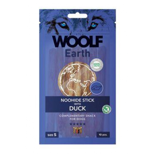 WOOLF pochúťka Earth NOOHIDE S Duck 90g WOOLF pochúťka Earth NOOHIDE S Duck 90g