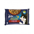 Nestlé FELIX Sensations cat Multipack morčacie&jahňacie kapsička 4x85 g
