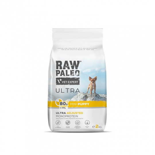 RAW PALEO Ultra Mini Puppy Turkey - suché krmivo pro štěňata - 2 kg