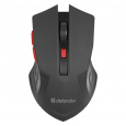 DEFENDER MOUSE ACCURA MM-275 RF BLACK/RED OPTICAL 1600DPI 6P