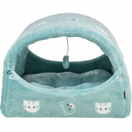 Kukaň MIMI s hračkou, 42 x 35 x 35 cm, šalviová - LIMITOVANÁ PONUKA