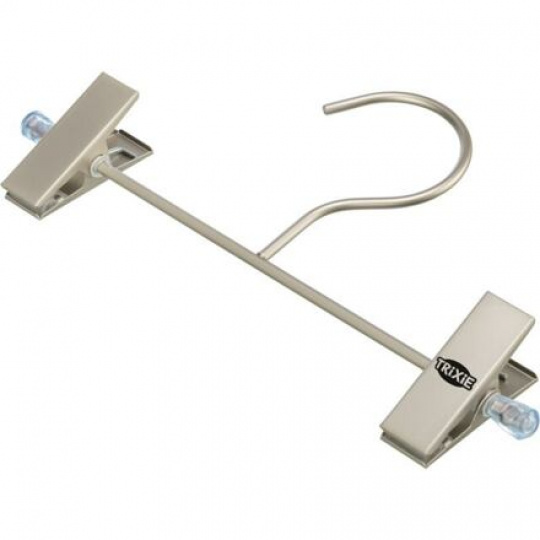 Háčik s 2 klipsami, 23 x 11.5 x 3 cm, strieborná matná Háčik s 2 klipsami, 23 x 11.5 x 3 cm, strieborná matná