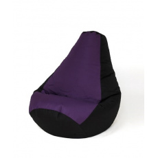 Sako taška pouffe Pear černo-fialová XL 130 x 90 cm