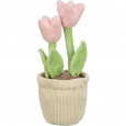 Tulipány v kvetináči, plyšová hračka pre psy, 27 cm - LIMITOVANÁ PONUKA