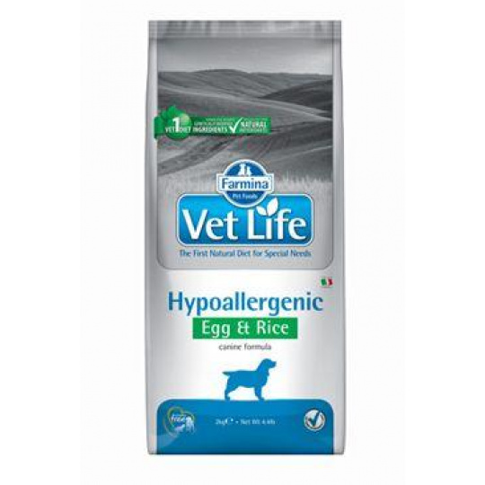Vet Life Natural DOG Hypo Egg & Rice 2kg Vet Life Natural DOG Hypo Egg & Rice 2kg