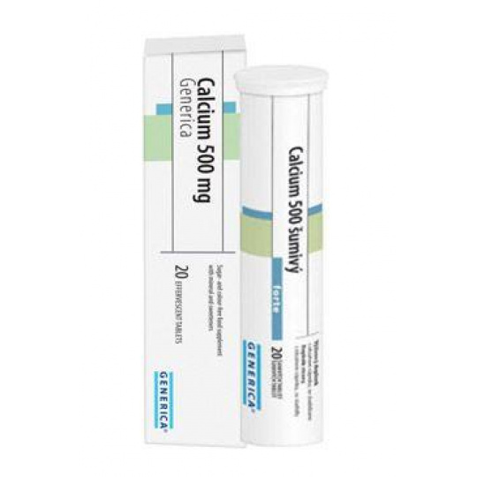 Calcium 500 šumivý forte Generica eff 20tbl Calcium 500 šumivý forte Generica eff 20tbl