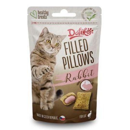 Dafíko plnené vankúšiky pre mačky králičie 40g Dafíko plnené vankúšiky pre mačky králičie 40g