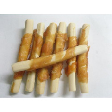 Pamlsok Salač Tyčinka z byvolej kože obalená kuracím mäsom 1 kg Pamlsok Salač Tyčinka z byvolej kože obalená kuracím mäsom 1 kg