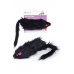 Hračka kočka Myš černá chlupatá 15cm