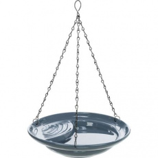 Vonkajšia závesná keramická kúpeľ pre vtáctvo, 550ml / 26 cm, modrá Vonkajšia závesná keramická kúpeľ pre vtáctvo, 550ml / 26 cm, modrá