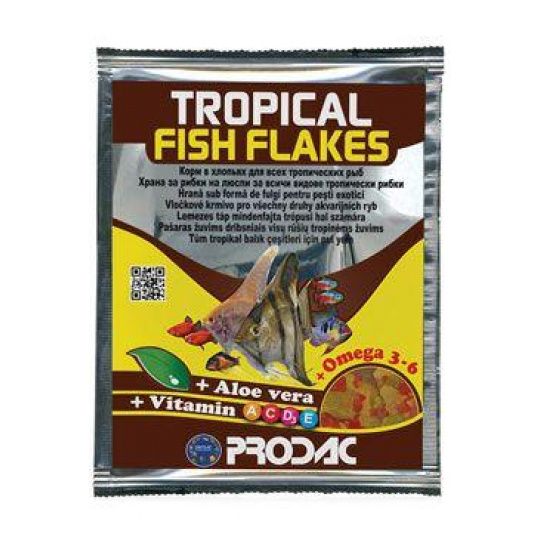 Krmivo pre ryby Prodac Tropical fish Flakes 12g Krmivo pre ryby Prodac Tropical fish Flakes 12g