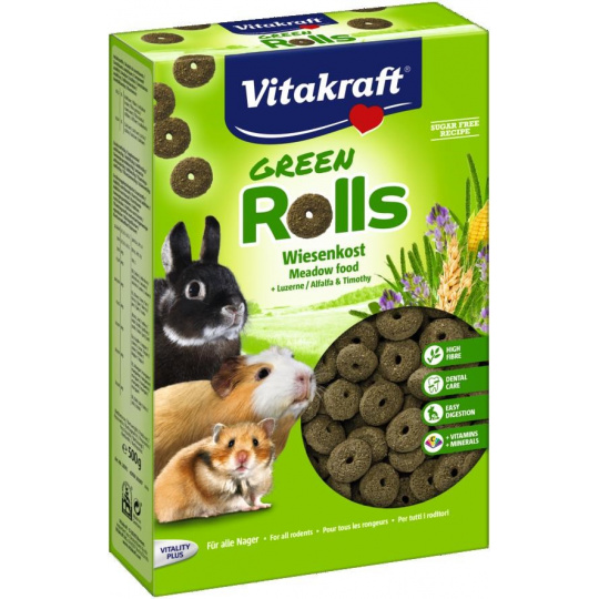 VITAKRAFT GREEN ROLLS - pamlsek pro hlodavce - 500 g