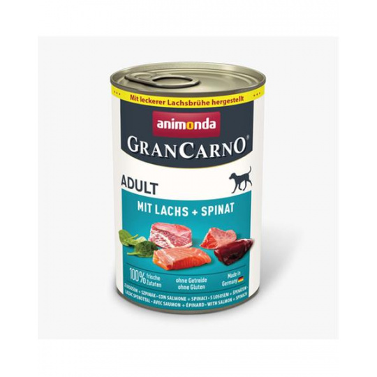 Animonda GRANCARNO® dog adult losos a špenát bal. 6 x 400g konzerva Animonda GRANCARNO® dog adult losos a špenát bal. 6 x 400g konzerva