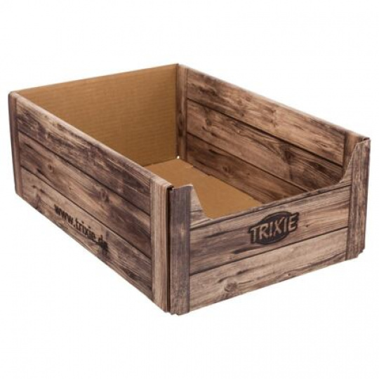 Bednička do stojanu, kartón v dizajne dreva, 31 × 16.4 × 45 cm