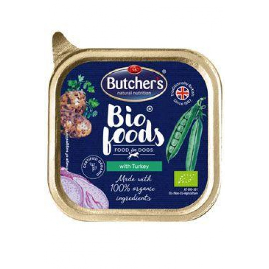 Butcher's Dog Bio Foods s morčacím vanička 150g Butcher's Dog Bio Foods s morčacím vanička 150g