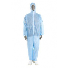 Oblek jednorazový s kapucňou KRUUSE modrý veľ.XL 1ks Oblek jednorazový s kapucňou KRUUSE modrý veľ.XL 1ks