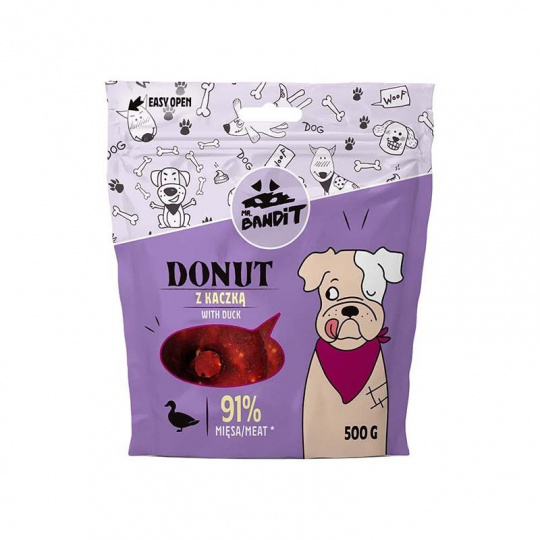 PAN. BANDIT DONUT s kachnou - psí pochoutka - 500 g