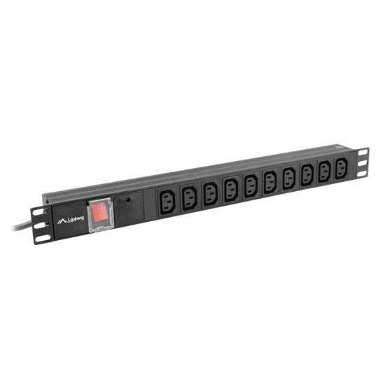 LANBERG POWER STRIP RACK PDU (1U,10A,7X IEC C13,2M)