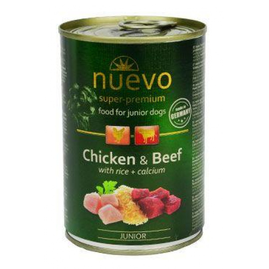 Nuevo pes Junior Kuracie a Hovädzie konz. 400g Nuevo pes Junior Kuracie a Hovädzie konz. 400g